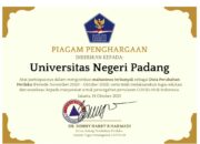 Satgas Covid-19 Beri Perhargaan Khusus Pada UNP