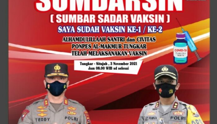Vaksin Polda Sumbar, Gandeng Pondok Pesantren Al-Makmur Tungkar