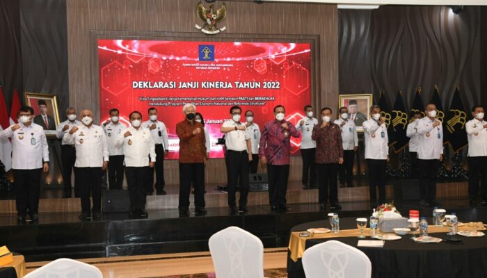Kemenkumham Deklarasikan Janji Kinerja 2022