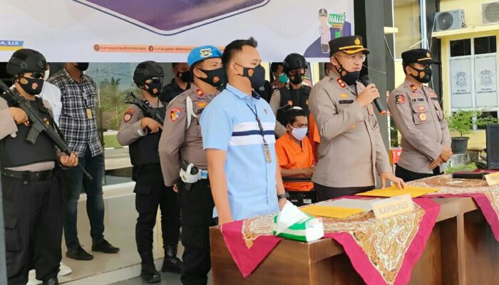 Pelaku Curas Tersungkur Ditembak Polisi Dharmasraya