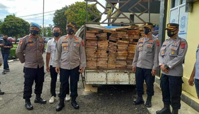 Polres Dharmasraya Tangkap Pengangkut Hasil Hutan Tanpa Dokumen