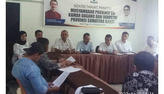 Pilih Ketua Baru, Kadin Sumbar Gelar Muprov 22 September 2022