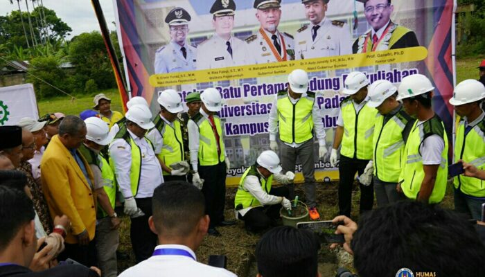 Wagub Sumbar Letakkan Batu Pertama Kampus UNP di Payakumbuh