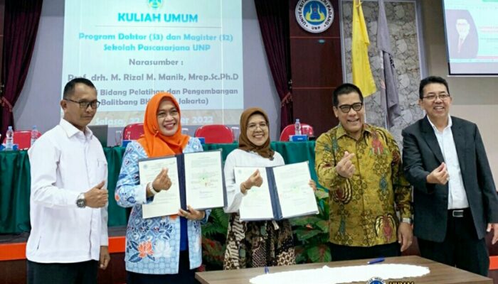 Sekolah Pascasarjana UNP Tandatangani MoA dengan BKKBN