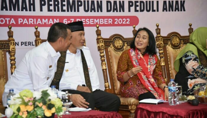 Menteri PPPA  I Gusti Ayu Bintang Puspayoga di Pariaman Luncurkan D/KRPPA
