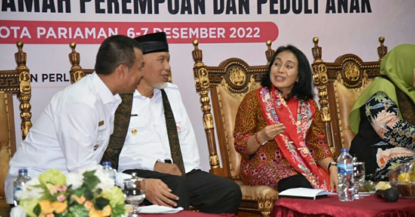Menteri PPPA  I Gusti Ayu Bintang Puspayoga di Pariaman Luncurkan D/KRPPA