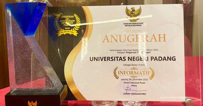 Wah, UNP Kembali Raih Predikat Perguruan Tinggi Informatif 2022