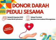 Sambut HUT ke 24 Serikat Pekerja AP II BIM Gelar Donor Darah
