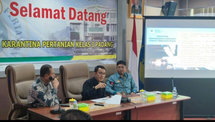 Kapus KKIP Junaidi, Kunjungi Kantor Karantina Pertanian Padang