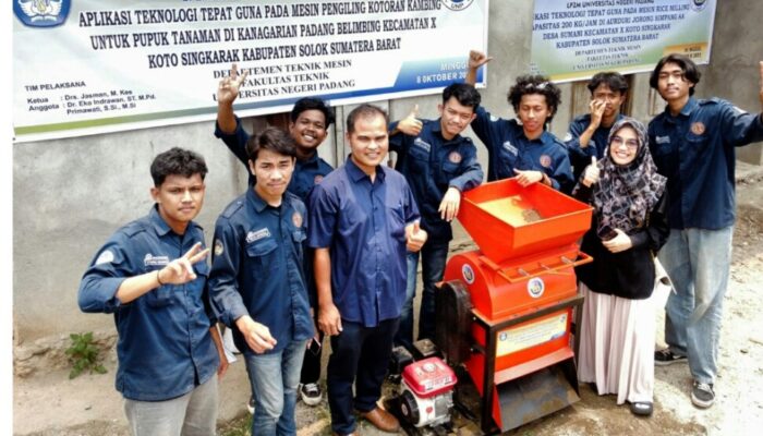 FT UNP Beri Mesin Hasil Inovasi pada Dua Nagari di Kabupaten Solok