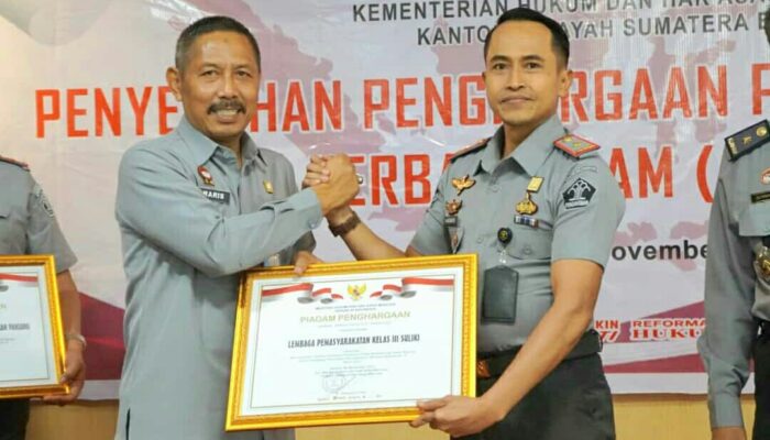 LAPAS SULIKI TERIMA PREDIKAT UNIT KERJA PELAYANAN PUBLIK BERBASIS HAM TAHUN 2023
