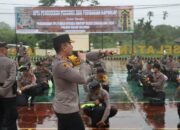 Meski Diguyur Hujan Kapolres Solsel Pimpin Apel PAM TPS