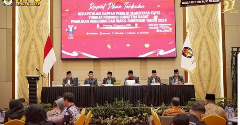 Rapat Terbuka KPU Sumbar Rekapitulasi DPS 4.111.219