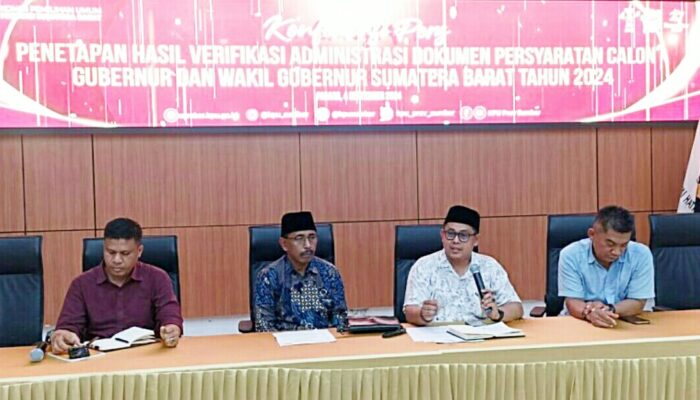 KPU Sumbar: Dua Paslon Gubernur Penuhi Syarat Meski Ada Perbaikan