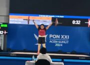 PON XXI, Putri Mayang Sari di Posisi ke 7 dari 9 Lifter