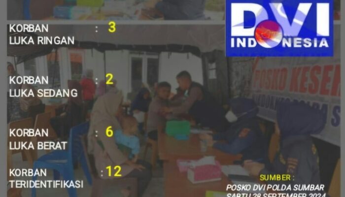 DVI Polda Dirikan Posko Ante Mortem Korban Tambang Emas di Solok