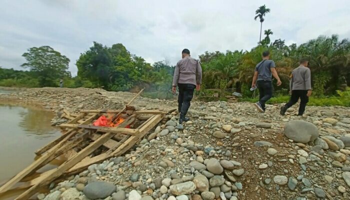 Polres Pasaman Barat Tertibkan Penambangan Emas Ilegal