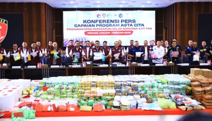 Bareskrim Polri Ungkap Kasus Narkoba dengan Barang Bukti 4,171 Ton