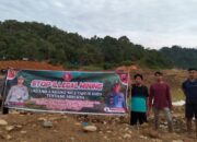 Satgas Anti Ilegal Mining Pasang Spanduk di Lokasi Tambang Emas Ilegal