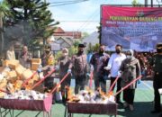 Karutan Sampang Hadiri Pemusnahan Barang Bukti di Kejari