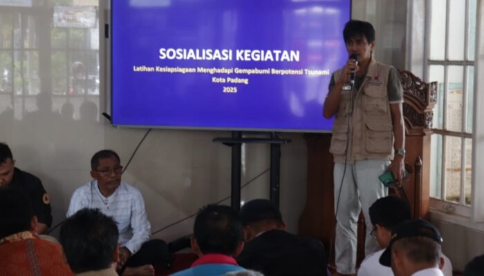 Padang Gelar Sosialisasi Awal Drill Tsunami 2025 di Koto Tangah