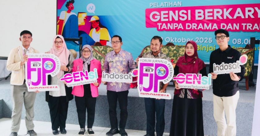 Indosat dan FJPI Sumut Workshop Literasi Digital GenSi di SMAN 6 Binjai