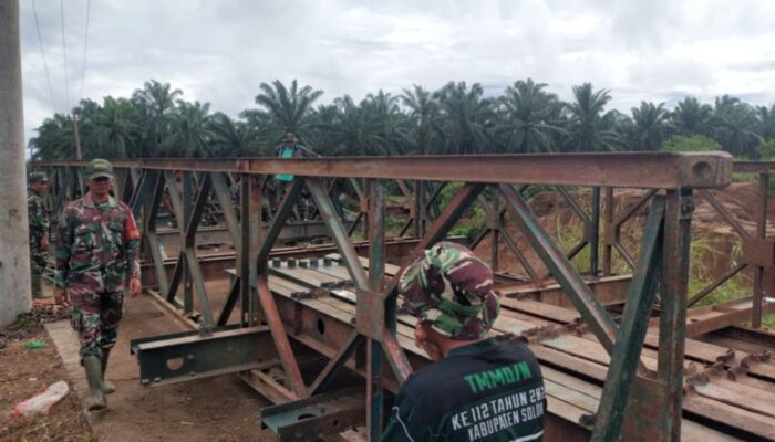 Kodam XX/TIB Bangun Empat Jembatan Bailey Pulihkan Akses Warga