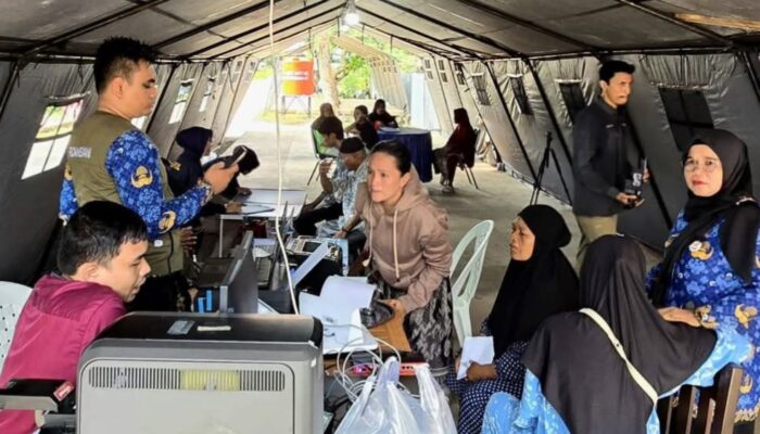 Disdukcapil Data Kependudukan Warga Terdampak di Huntara