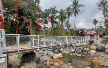 Jembatan Gantung Merah Putih di Kuranji Diresmikan Prabowo