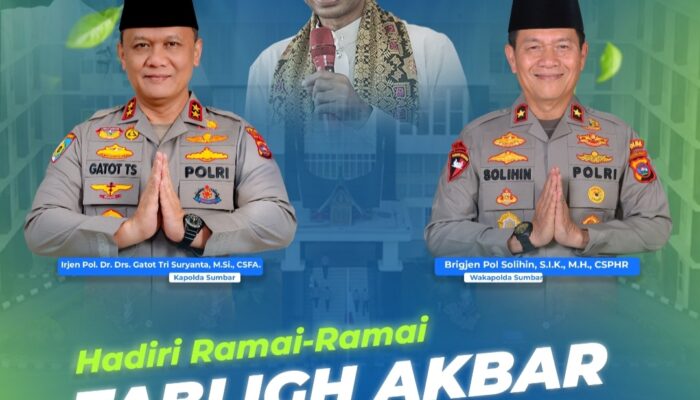 Tabligh Akbar Polda Sumbar Bersama Ustadz Abdul Somad di Masjid Raya