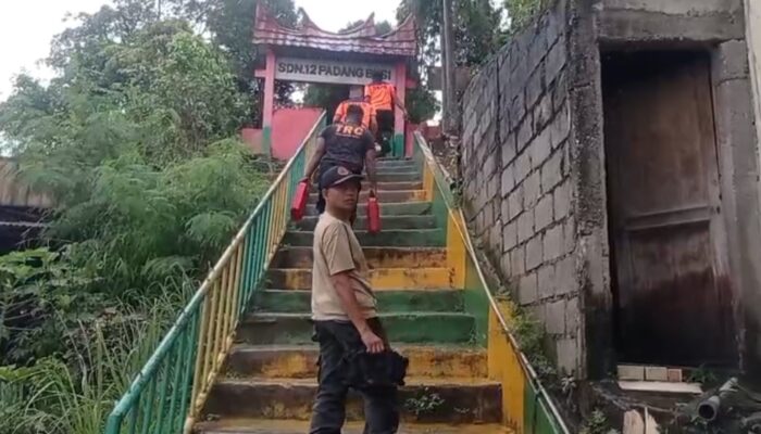 Hujan dan Angin Kencang, Pohon Kelapa 15 Meter Timpa Ruang Guru SDN 12 Padang Besi