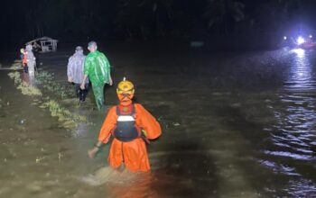 Banjir di Saruaso Tengah Malam, Tim SAR Evakuasi Warga Terjebak Arus Deras