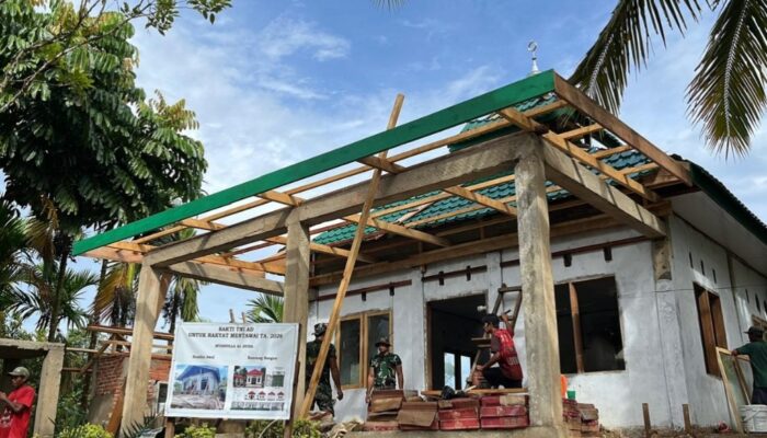 Sinergi TNI di Mentawai Musholla Al Huda Rampung Dibangun