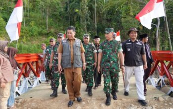 Selesai, Jembatan Bailey Aia Timur Diresmikan Danrem 032/Wbr