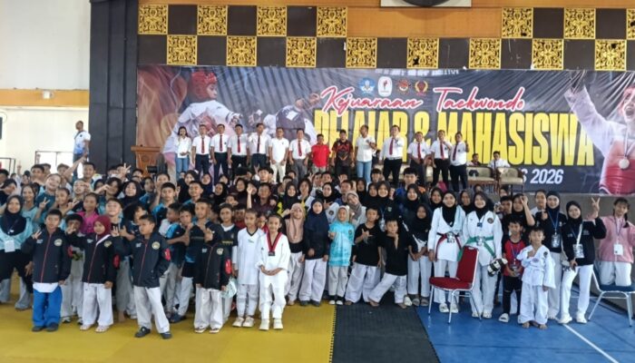 Open Kejuaraan Taekwondo Pelajar dan Mahasiswa Road To Porprov 2026 Resmi Dibuka